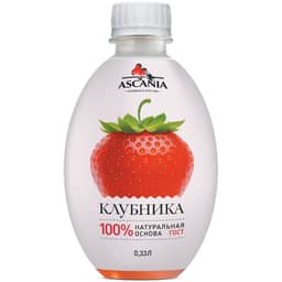 Лимонад 0,33 л "Ascania" ПЭТ Безалкольный напиток, Клубника