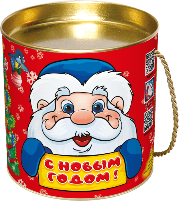 Туба картонная НГ 0,5 кг "Дедушкино счастье", для конфет, Н120