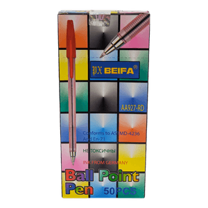 Ручка шариковая 0,7 мм КРАСНАЯ "Beifa" АА 927RD, металлический наконечник