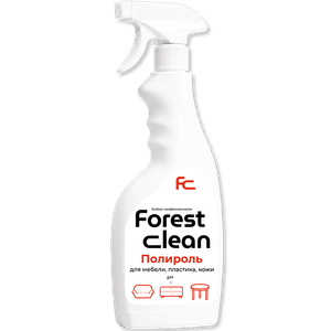 Полироль для мебели, кожи, пластика 500 мл спрей с триггером "Forest Clean"