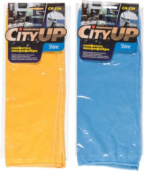 Тряпка/салфетка "City Up" 35*40 из микрофибры для стекла люкс