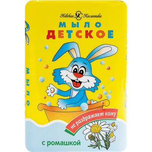 Мыло кусковое 90 г туалетное "Детское с ромашкой" с зайцами НК Мыло кусковое 90 г туалетное "Детское с ромашкой" с зайцами НК