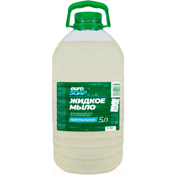 Мыло жидкое 5 л EURO SOAP,нейтральное, ПЭТ Мыло жидкое 5 л EURO SOAP,нейтральное, ПЭТ