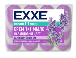Косметическое мыло 75 гр "EXXE" полосатое ЭКОПАК (4 шт.упак), Сиреневое, Лавандовый цвет Косметическое мыло 75 гр "EXXE" полосатое ЭКОПАК (4 шт.упак), Сиреневое, Лавандовый цвет
