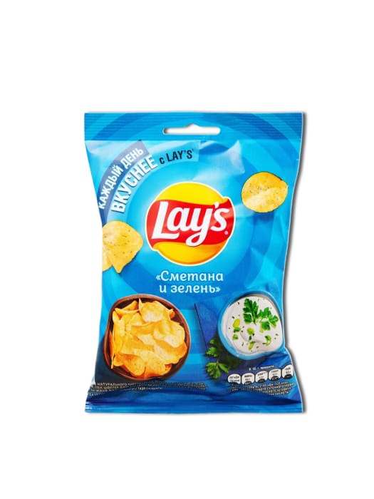Чипсы "LAYS" 37 г ассортимент, Сметана/Зелень Чипсы "LAYS" 37 г ассортимент, Сметана/Зелень